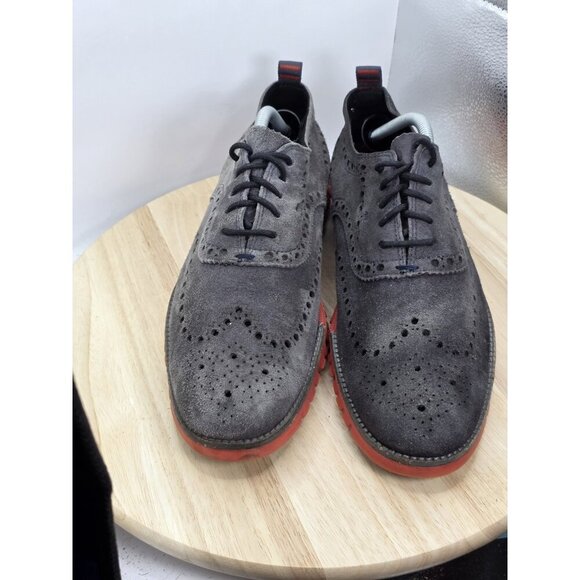 Cole Haan Zerogrand Oxford Men's Size 11 M Wing Suede Wingtip Shoes C14355 - Picture 4 of 9
